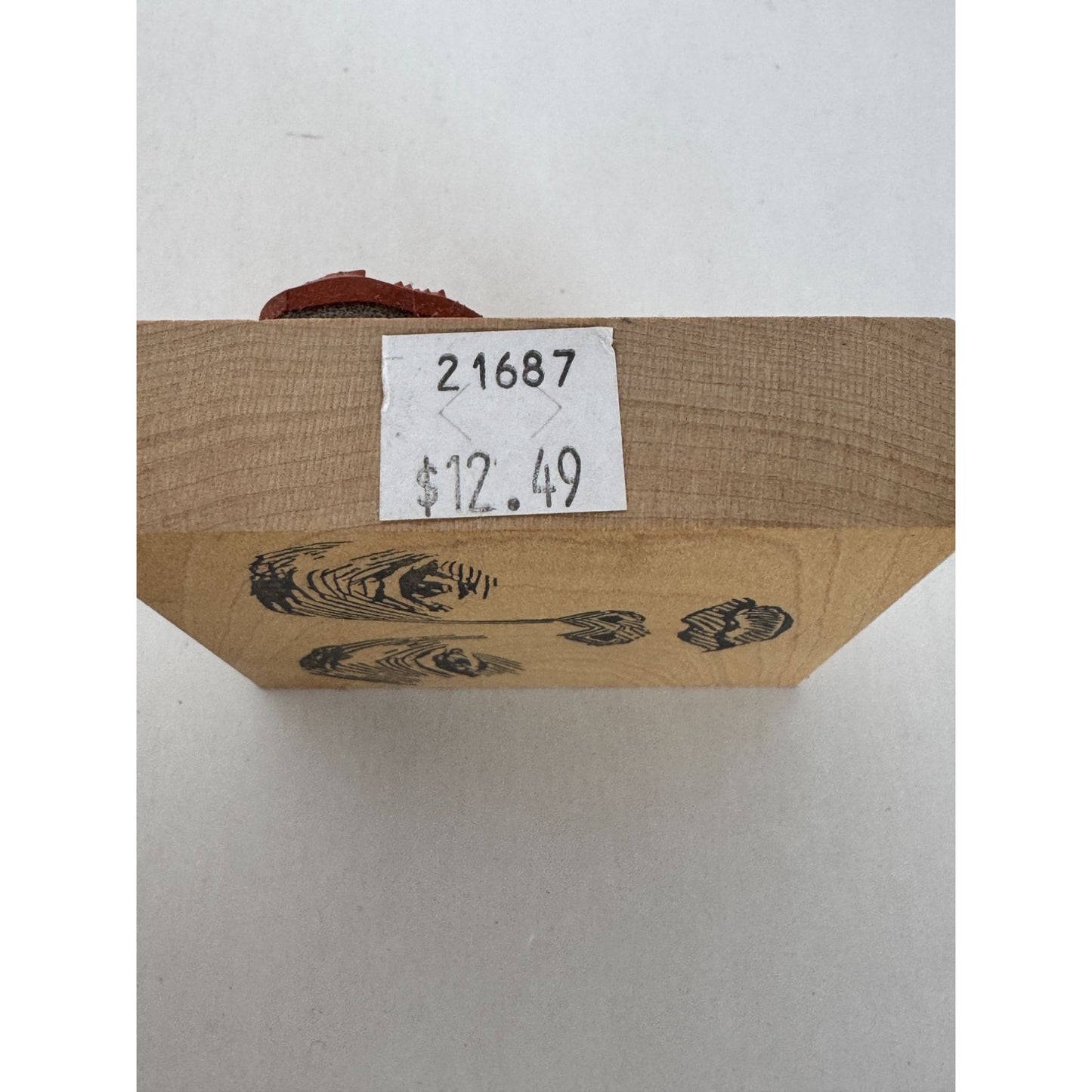 Stampland Rubber Stamp Face Design Wood Mounted Drawing Eyes Lips Nose Artistic