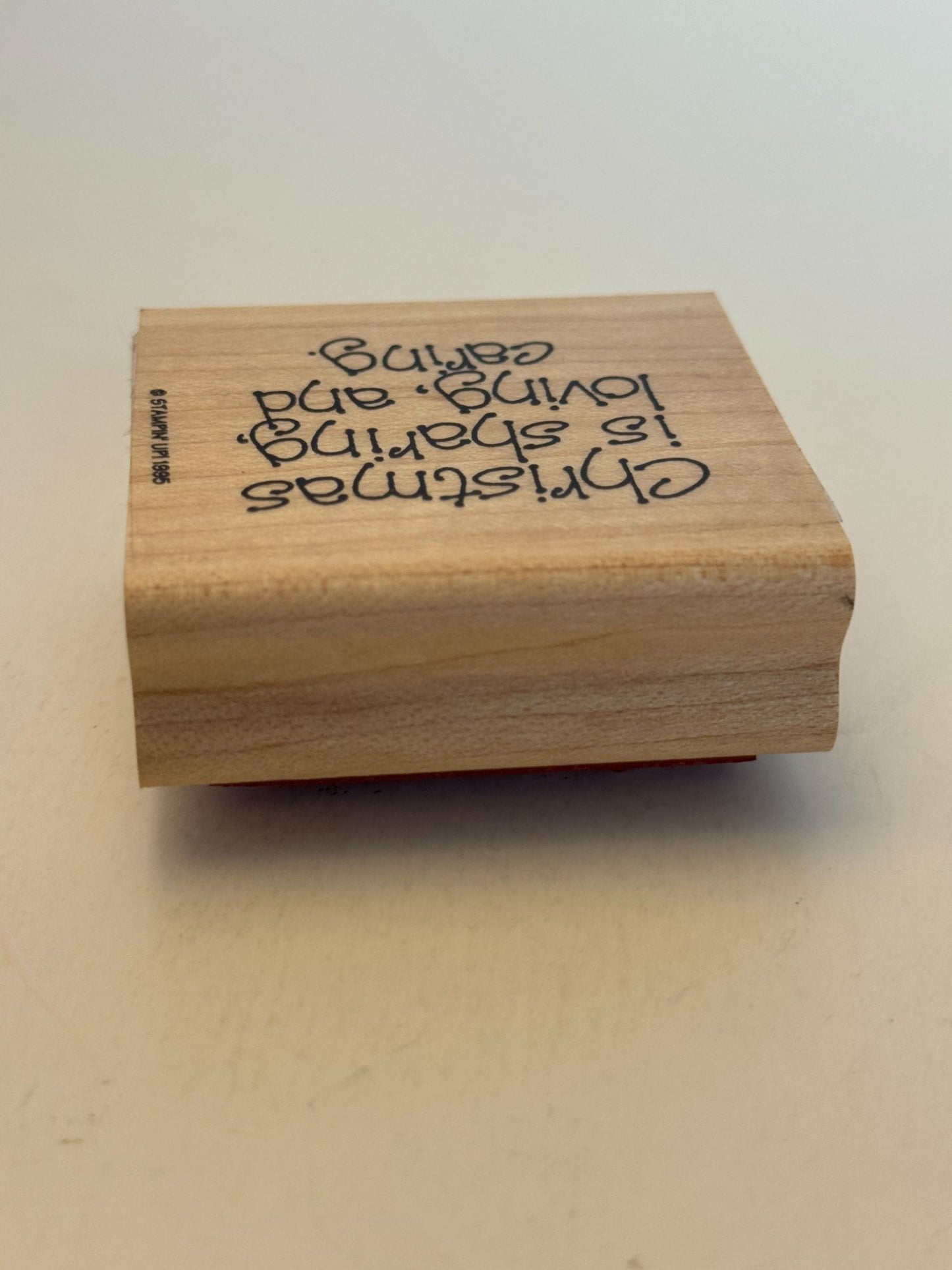 Stampin Up Rubber Stamp Christmas is Sharing Loving and Caring Words Sentiment