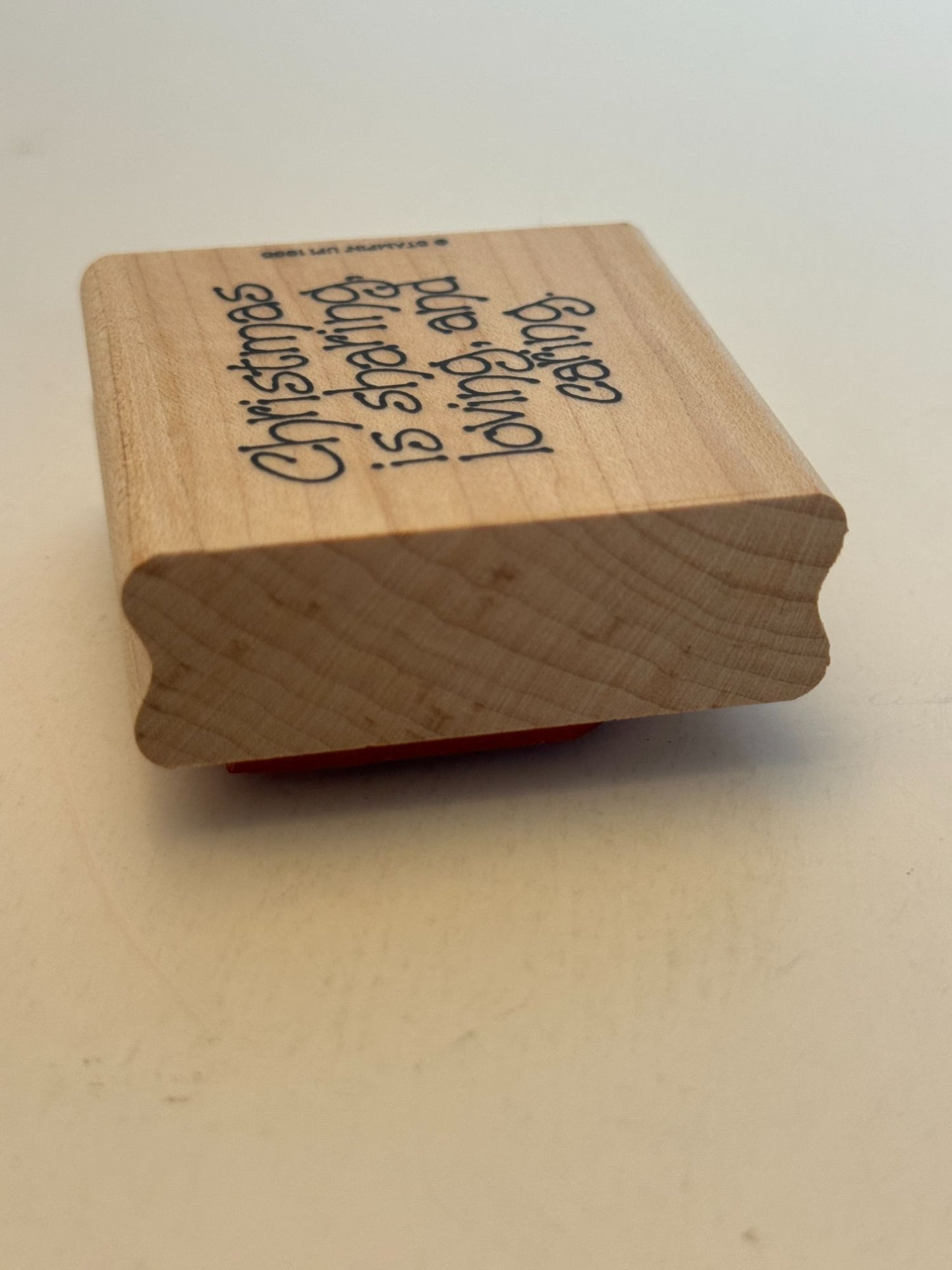 Stampin Up Rubber Stamp Christmas is Sharing Loving and Caring Words Sentiment