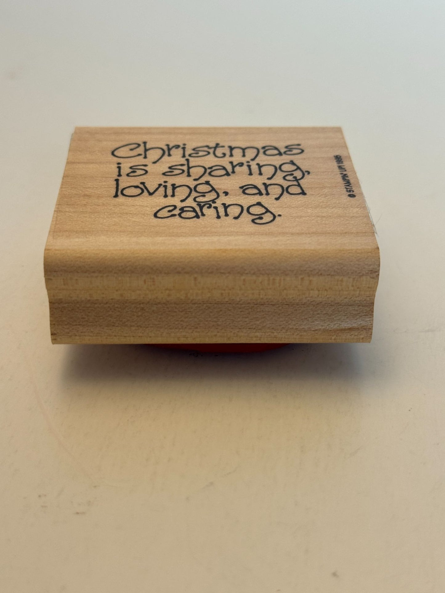 Stampin Up Rubber Stamp Christmas is Sharing Loving and Caring Words Sentiment