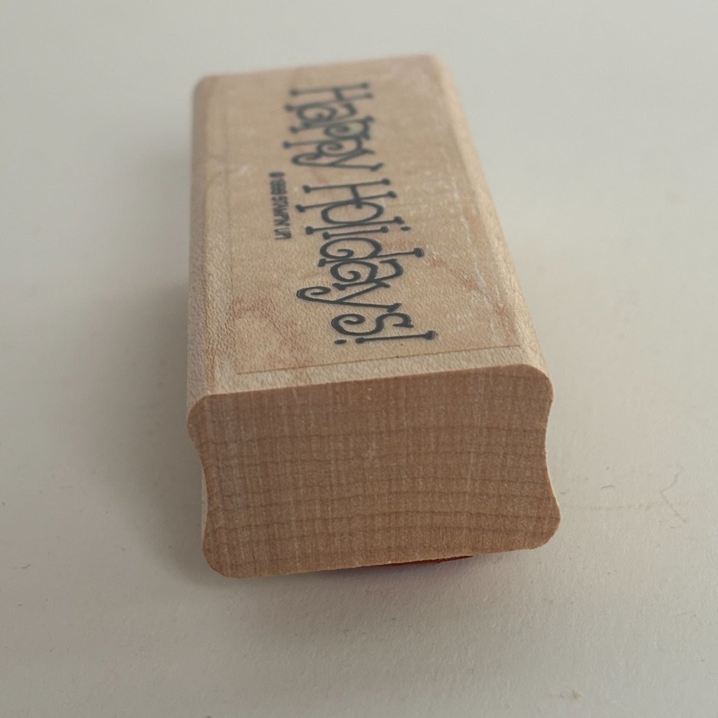 Stampin Up Rubber Stamp Happy Holidays Card Making Greeting Words Christmas