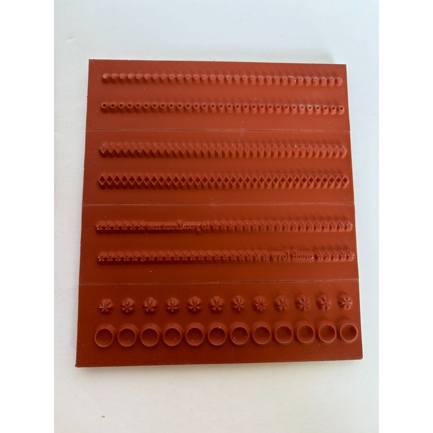 Stampin Up Wood Rubber Stamp Set All In A Row Borders Dots Diamonds Much Love 4