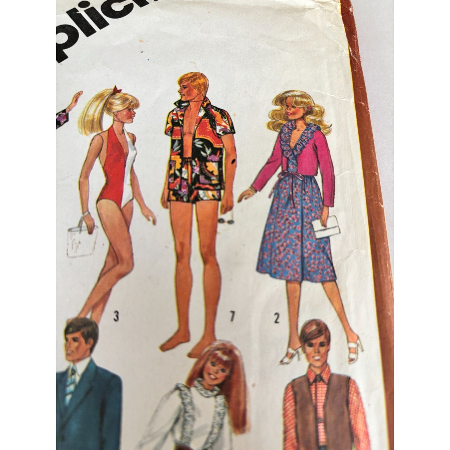 Simplicity Sewing Pattern  5807 Doll Clothes UC 1980s Barbie GI Joe Wardrobe