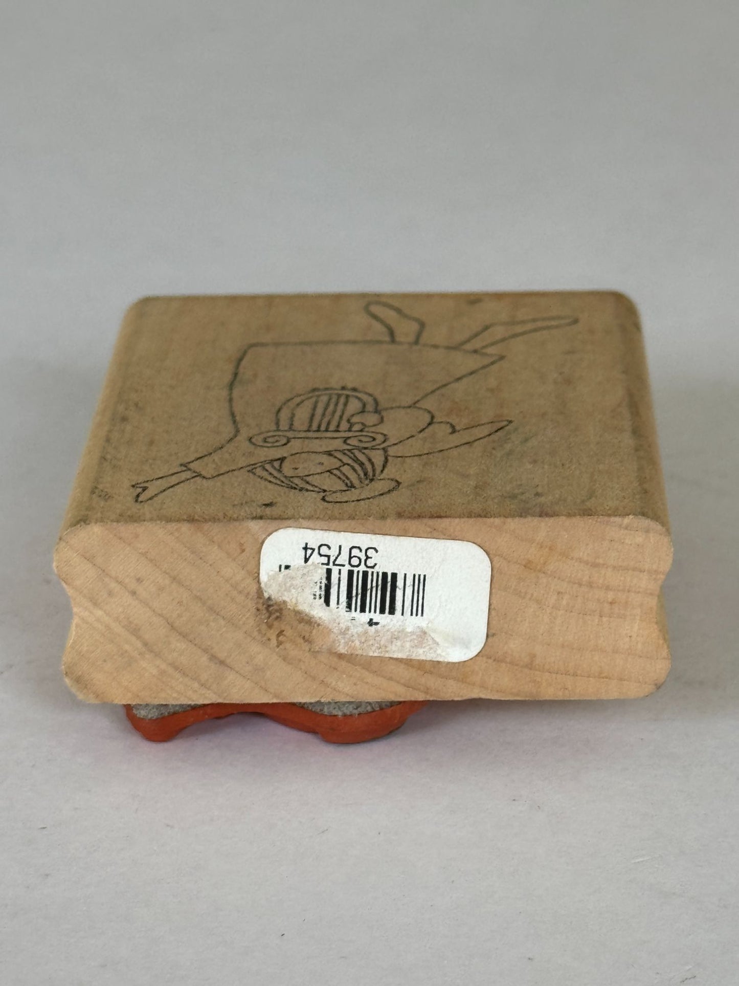 PrintWorks Rubber Stamp Angel Harp Claire Religious Christian Music Crafting