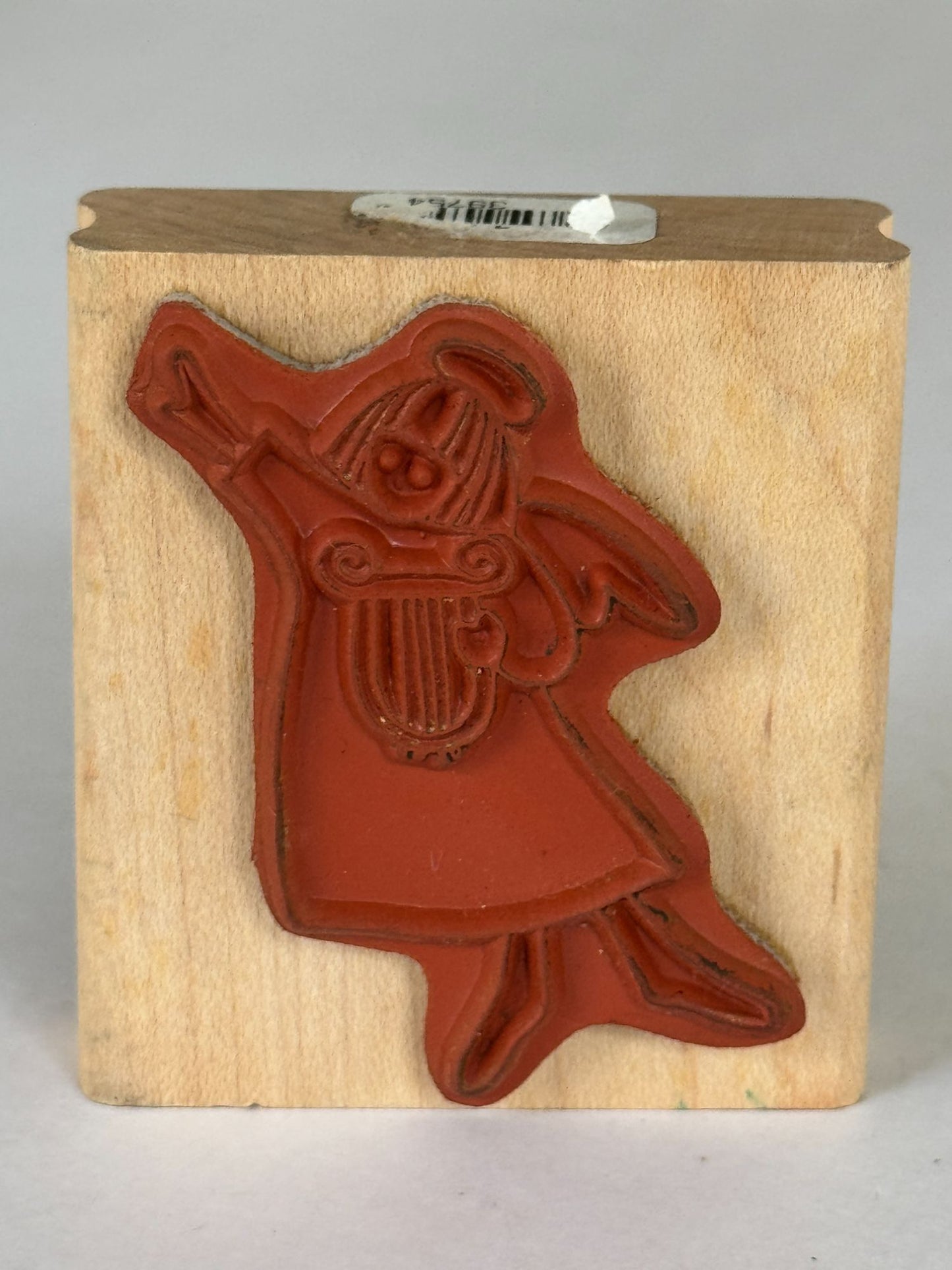 PrintWorks Rubber Stamp Angel Harp Claire Religious Christian Music Crafting