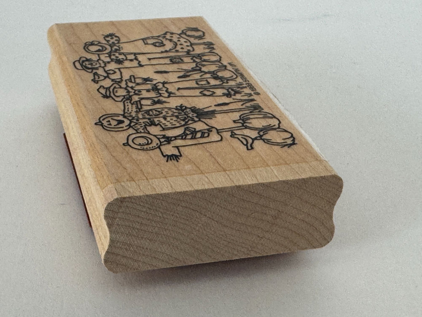 Stampin Up Rubber Stamp Scarecrow Family Fall Thanksgiving Card Making Crafting
