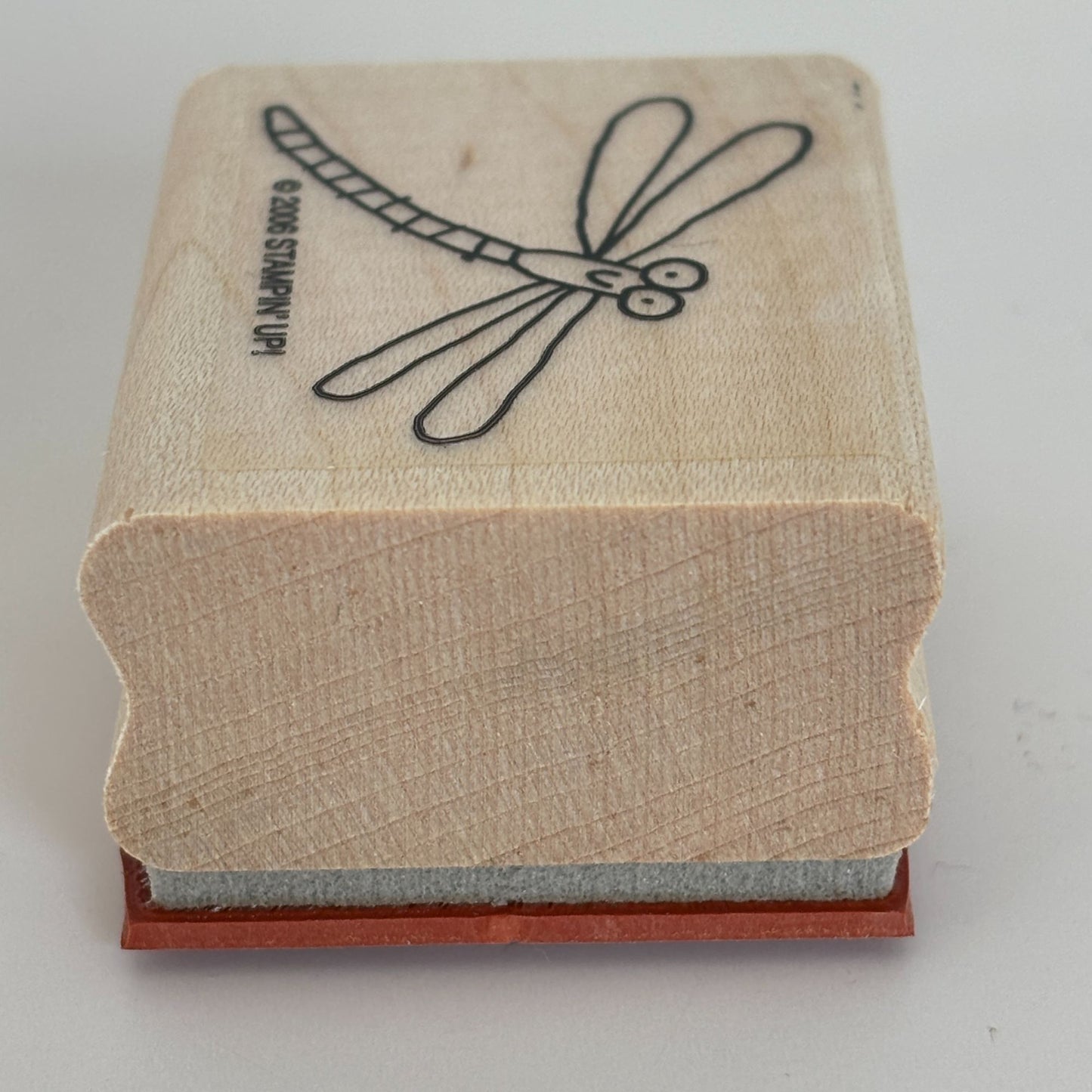 Stampin Up Wood Rubber Stamp Smiling Dragonfly Smile Garden Nature Card Making