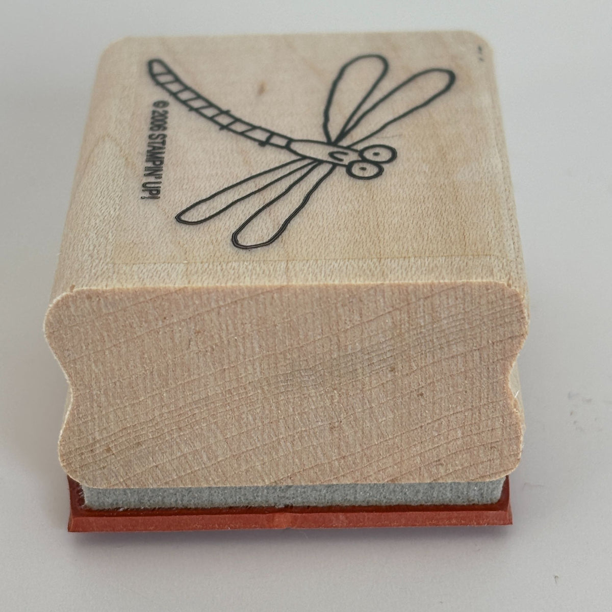 Stampin Up Wood Rubber Stamp Smiling Dragonfly Smile Garden Nature Card Making