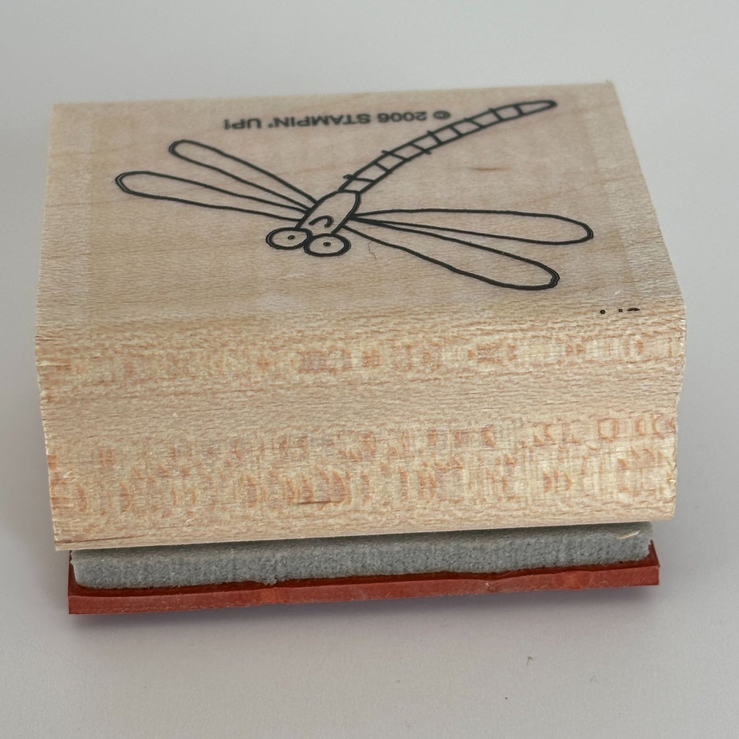 Stampin Up Wood Rubber Stamp Smiling Dragonfly Smile Garden Nature Card Making