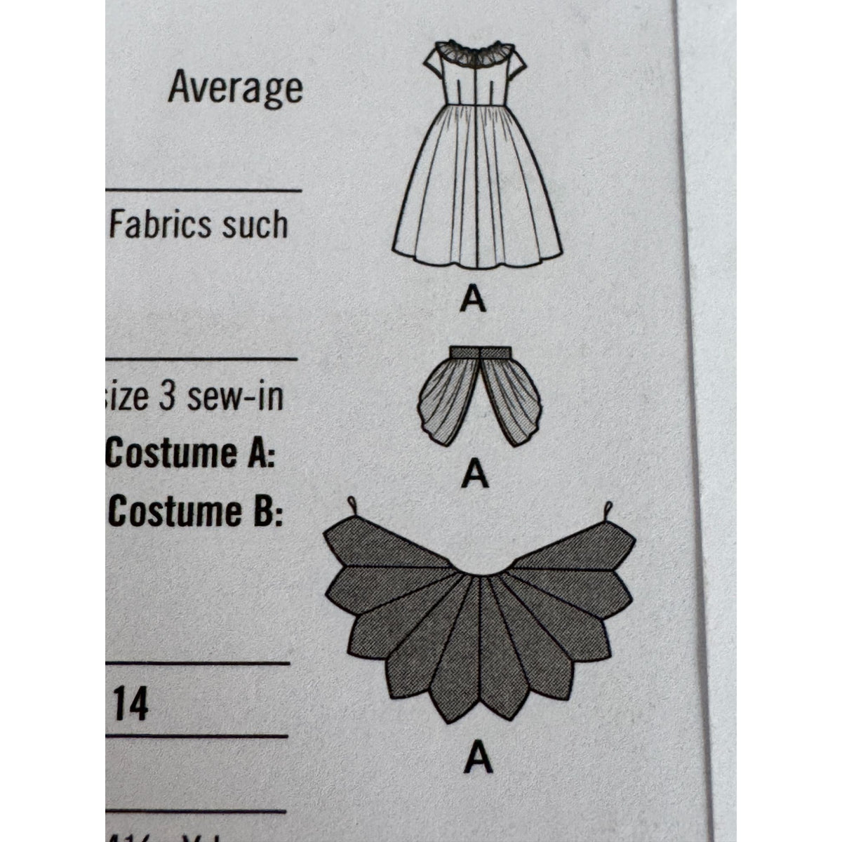 Simplicity Sewing Pattern S9841 Girls Peacock Halloween Costume Animal Sizes 3-6
