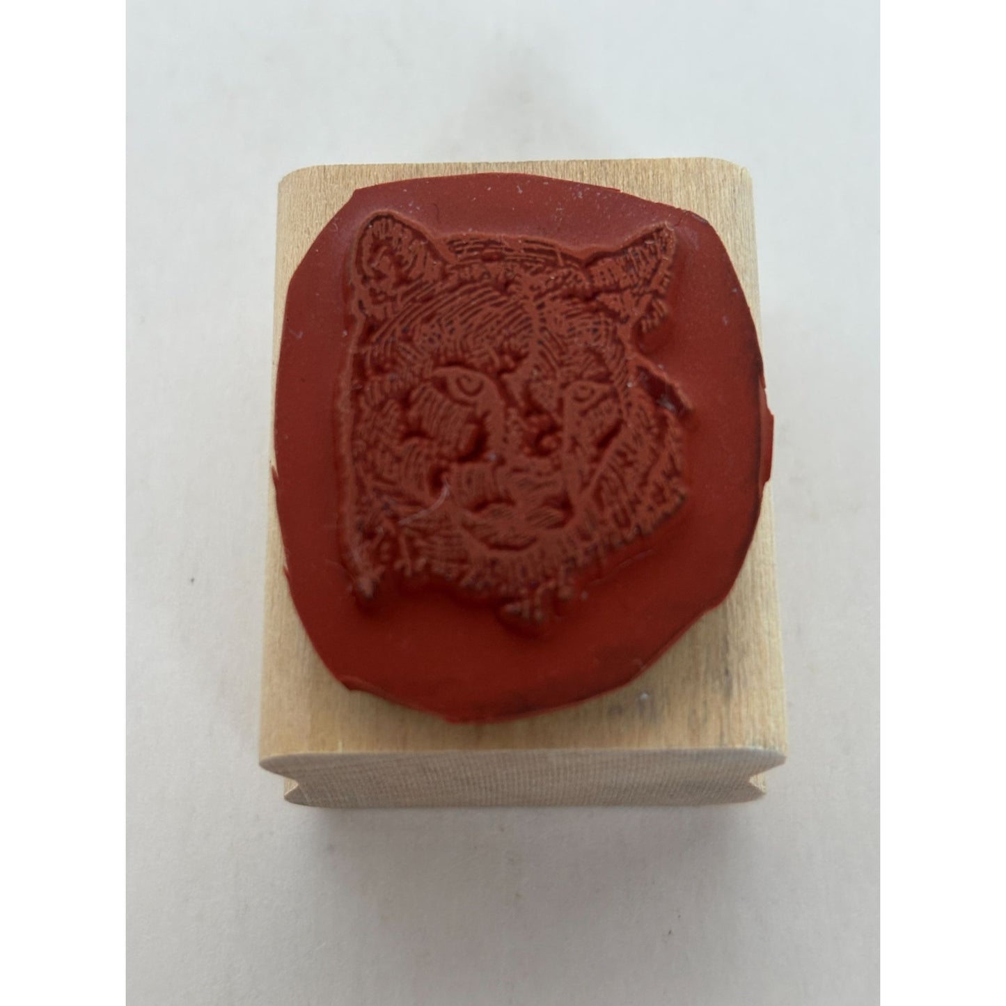 Stampin Up Rubber Stamp Cougar Mountain Lion Animal Head Nature Outdoors Big Cat