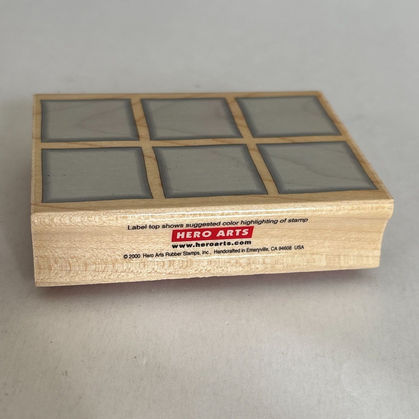 Hero Arts Rubber Stamp Six Large Solids Shadow Squares Texture Background G2048
