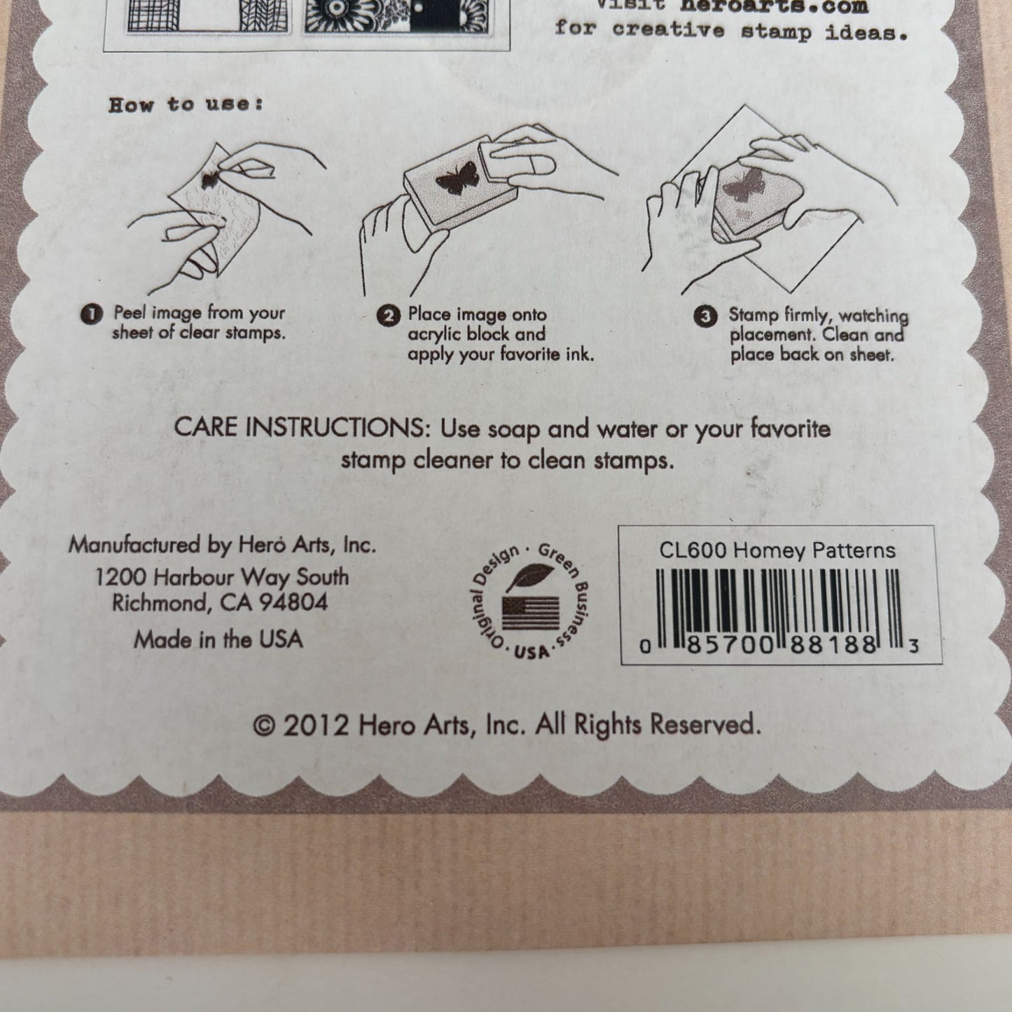 Hero Arts Clear Stamps Homey Patterns Set House Real Estate Exclusive Collection Cardmaking Scrapbooking