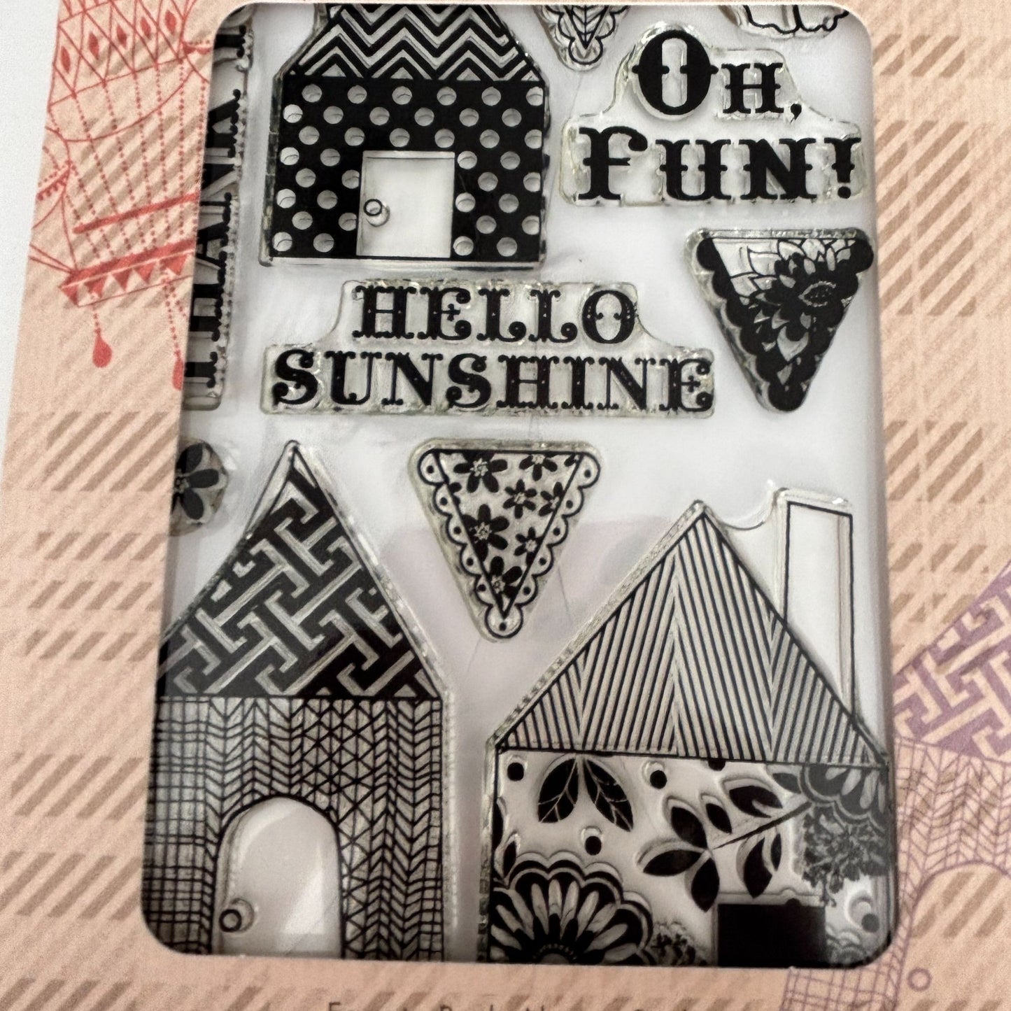 Hero Arts Clear Stamps Homey Patterns Set House Real Estate Exclusive Collection Cardmaking Scrapbooking