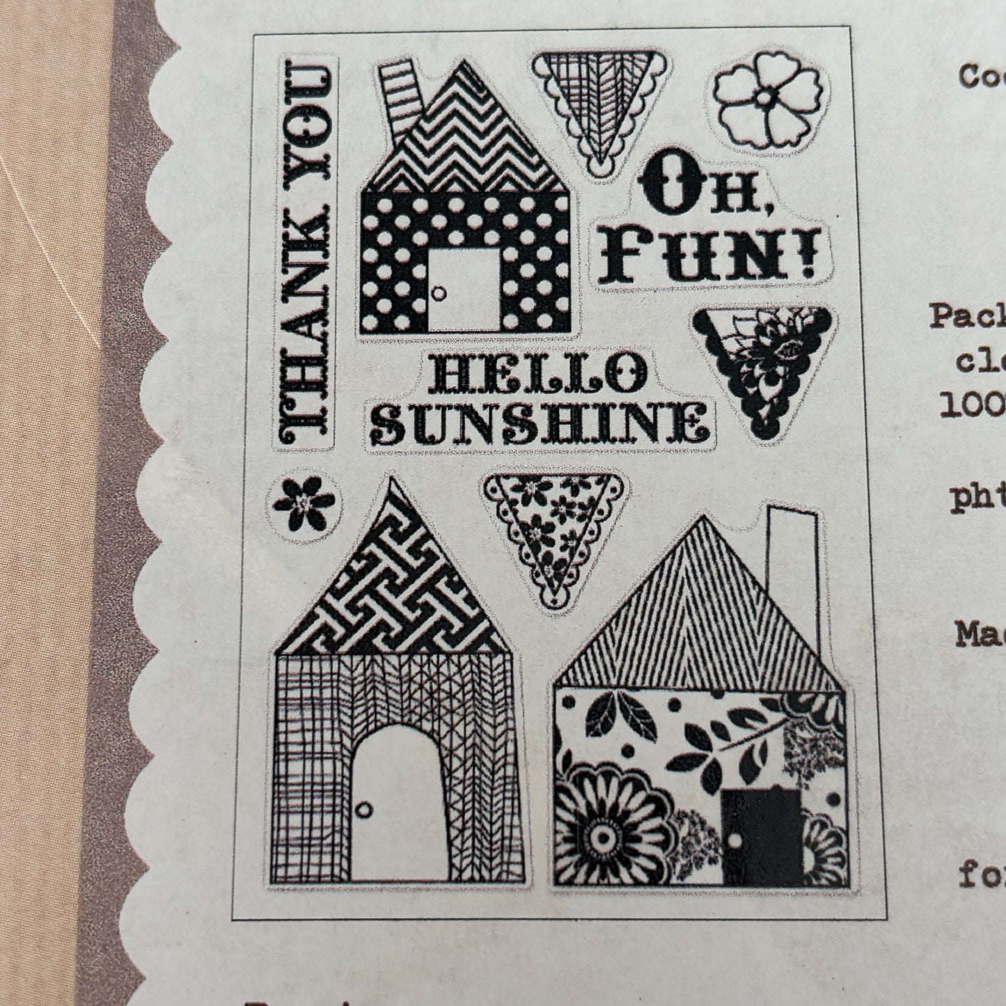 Hero Arts Clear Stamps Homey Patterns Set House Real Estate Exclusive Collection Cardmaking Scrapbooking