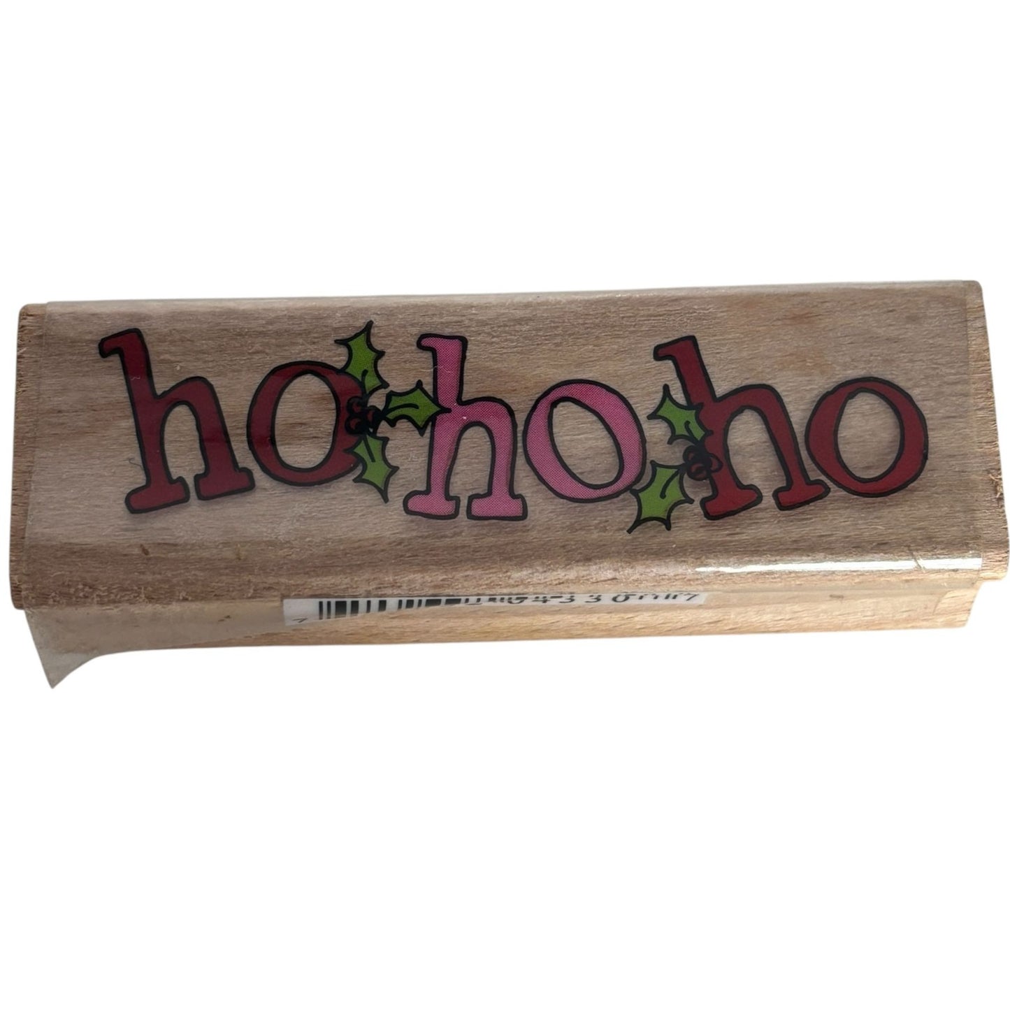 Studio G Rubber Stamp Ho Ho Ho Santa Greeting Holiday Christmas Card Making Word