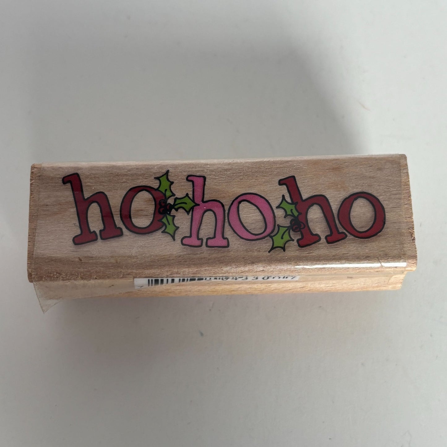 Studio G Rubber Stamp Ho Ho Ho Santa Greeting Holiday Christmas Card Making Word