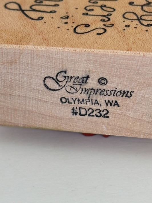 Great Impressions Rubber Stamp Happy Mothers Day Card Making Words Sentiment Mom