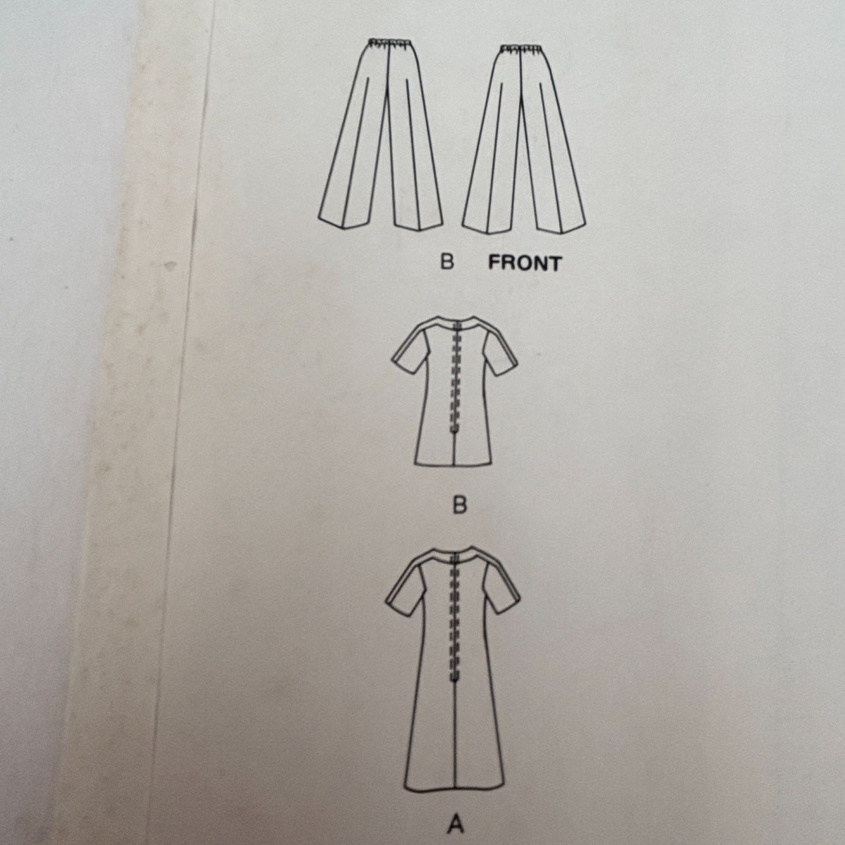 Vogue Sewing Pattern 1402 American Designer Jerry Silverman Dress Top Pants Size 10 Uncut