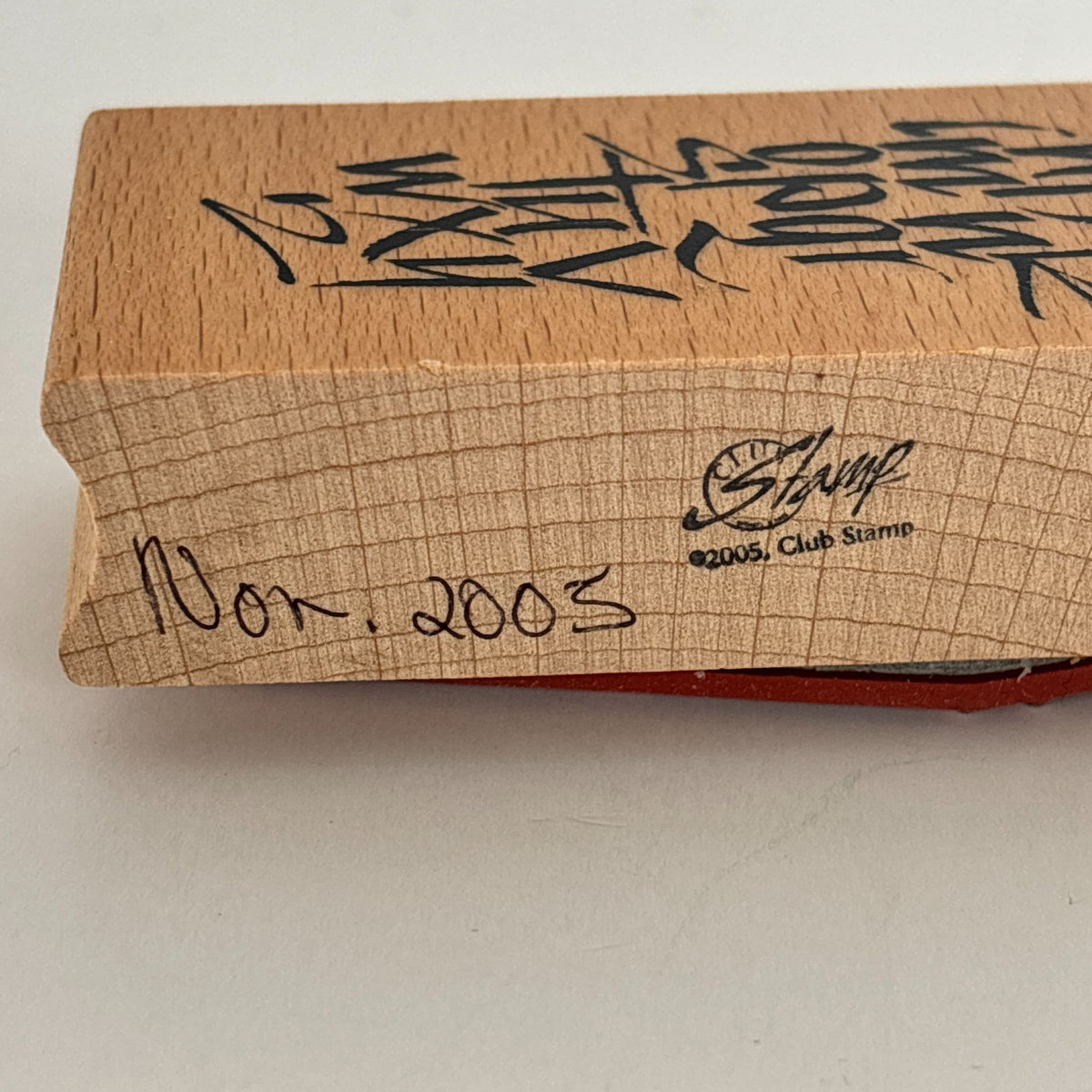 Club Stamp Rubber Stamp Wooden Alphabet Calligraphy Grunge Typography Cardmaking Junk Journaling Mixed Media