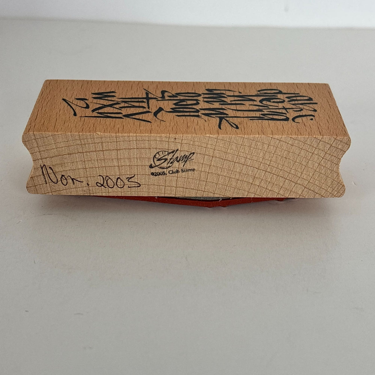 Club Stamp Rubber Stamp Wooden Alphabet Calligraphy Grunge Typography Cardmaking Junk Journaling Mixed Media