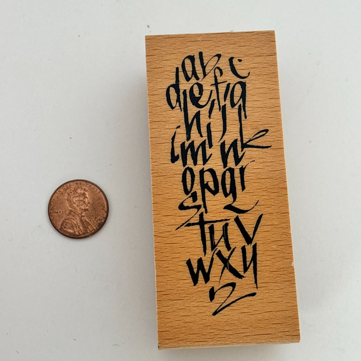 Club Stamp Rubber Stamp Wooden Alphabet Calligraphy Grunge Typography Cardmaking Junk Journaling Mixed Media