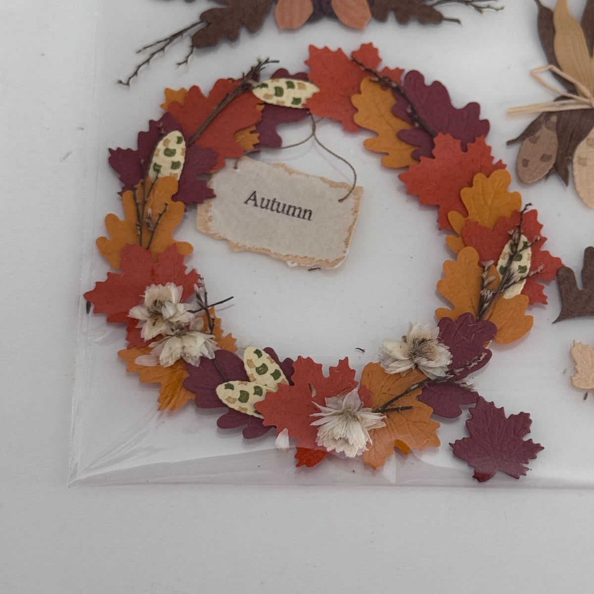 Jolees Boutique Autumn Sticker Collage Fall Wreath Scrapbooking Embellishments Cardmaking Thanksgiving Acorns