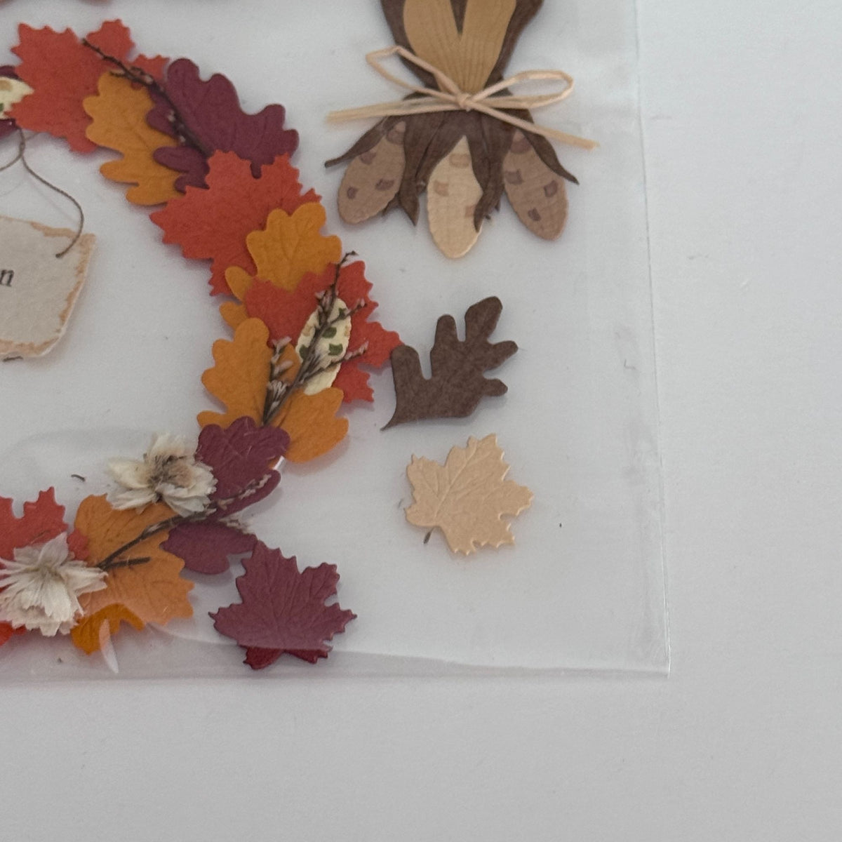 Jolees Boutique Autumn Sticker Collage Fall Wreath Scrapbooking Embellishments Cardmaking Thanksgiving Acorns