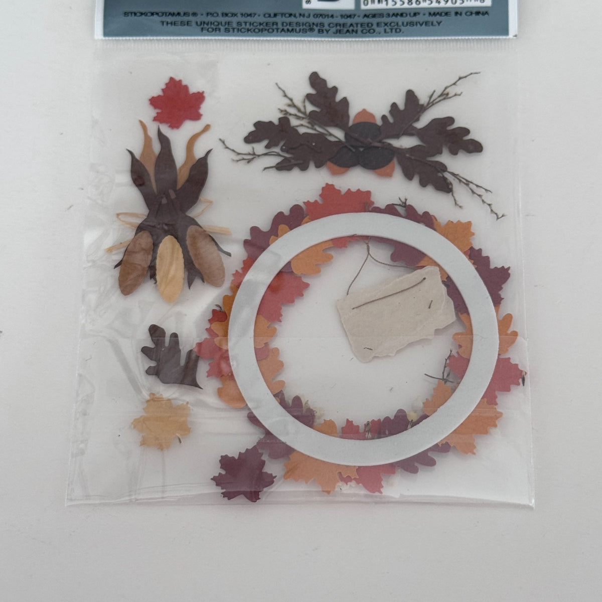 Jolees Boutique Autumn Sticker Collage Fall Wreath Scrapbooking Embellishments Cardmaking Thanksgiving Acorns