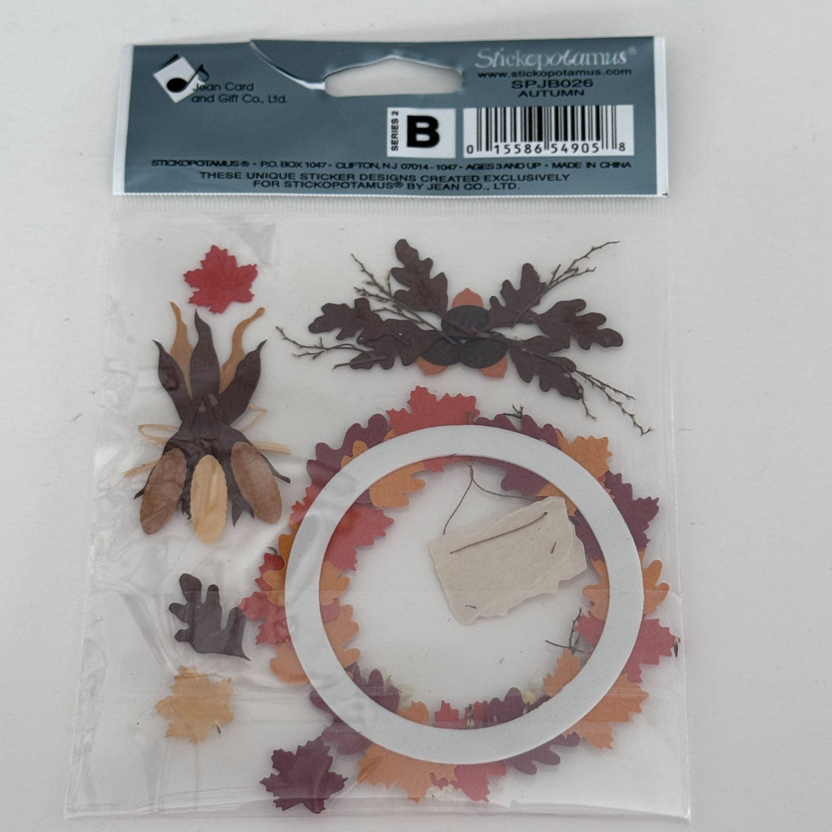 Jolees Boutique Autumn Sticker Collage Fall Wreath Scrapbooking Embellishments Cardmaking Thanksgiving Acorns