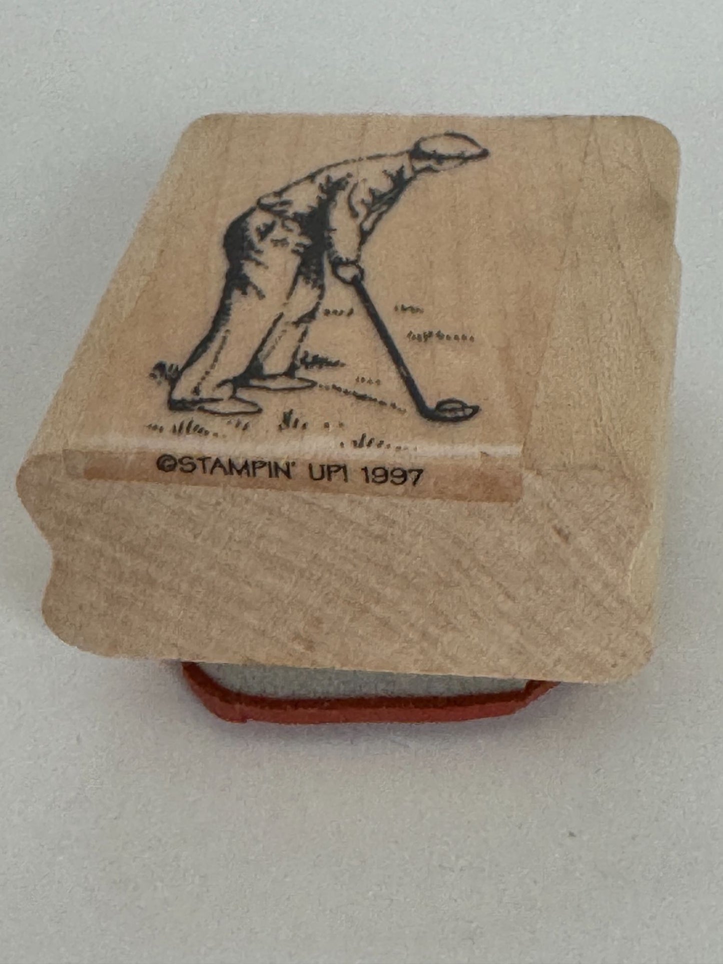 Stampin Up Rubber Stamp Golfer Golfing Dad Sport Fathers Day Card Making Craft