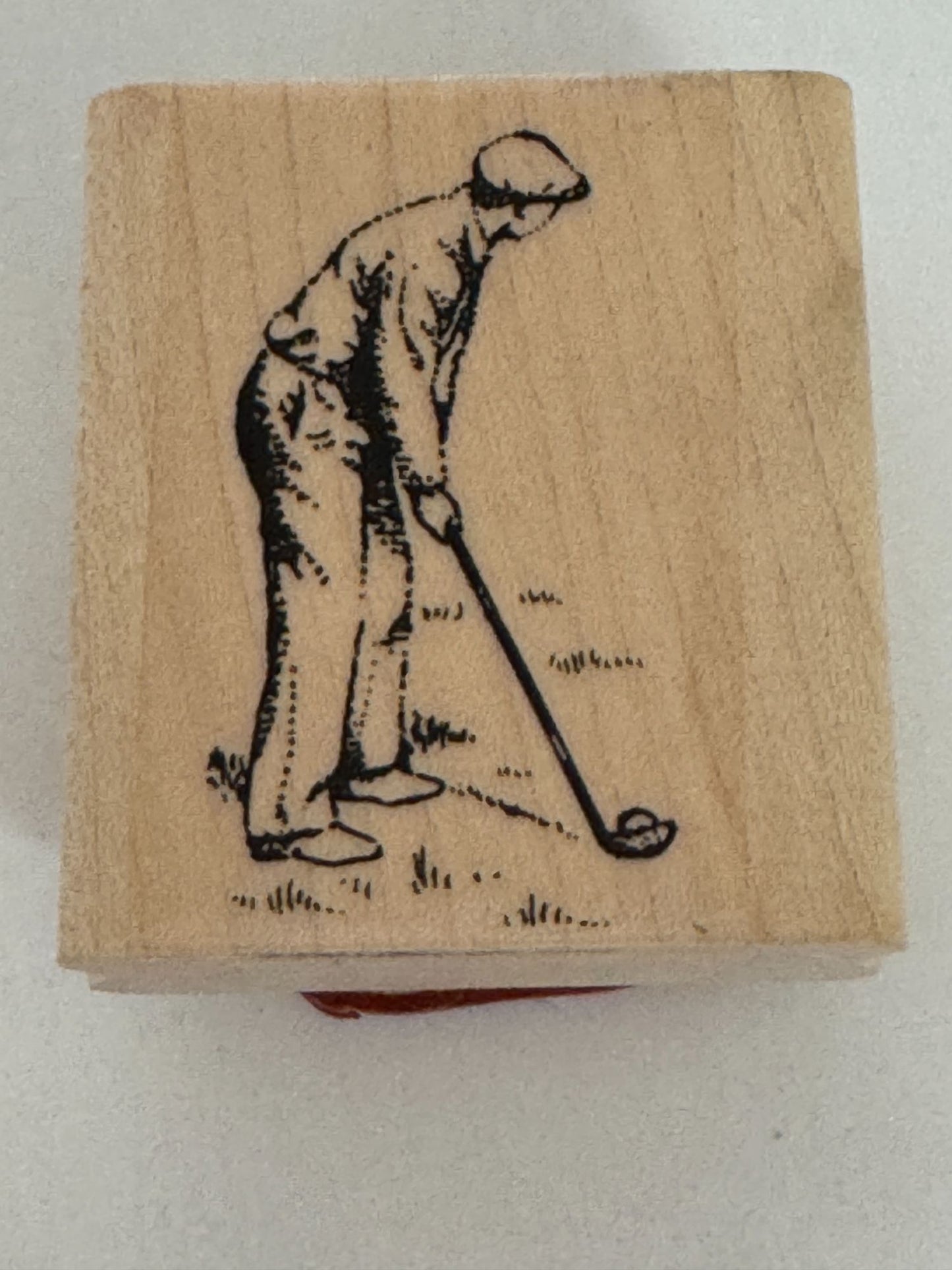 Stampin Up Rubber Stamp Golfer Golfing Dad Sport Fathers Day Card Making Craft