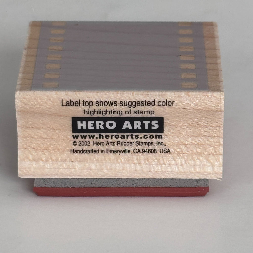 Hero Arts Rubber Stamp Film Background Block Filmstrip Border Movie C2517 Wood Cardmaking Photography