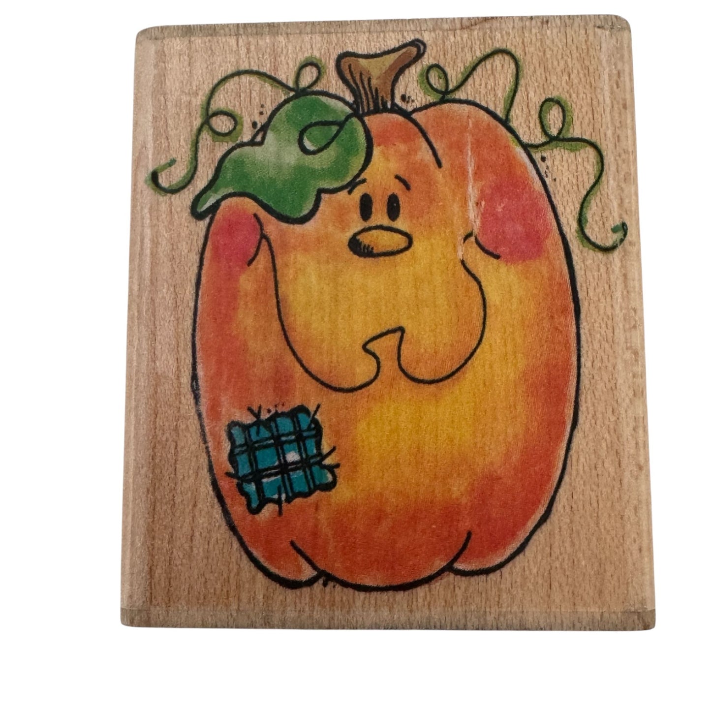 Penny Black Rubber Stamp Jolly Jack O Lantern Halloween Pumpkin Smile Patch