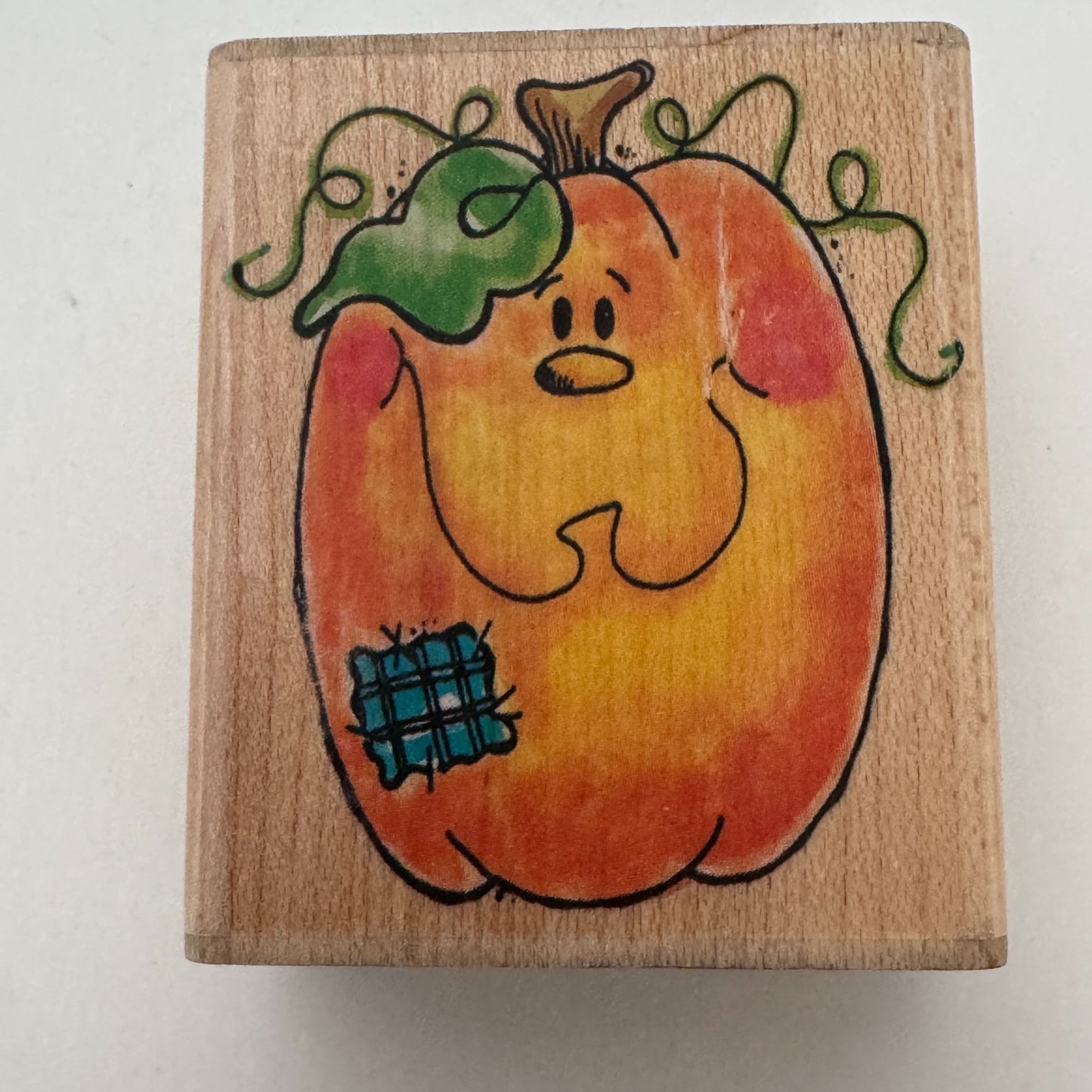 Penny Black Rubber Stamp Jolly Jack O Lantern Halloween Pumpkin Smile Patch