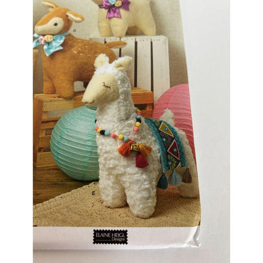Simplicity Sewing Pattern S9666 Llama Teddy Bear Horse Stuffed Animal Plush Toy