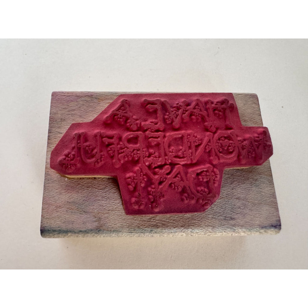 DOTS Rubber Stamp Have A Wonderful Day Friendship Card Making Words Sentiment