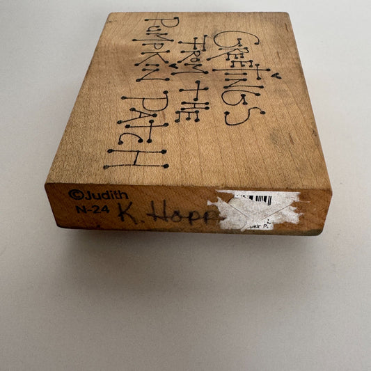 Judith Rubber Stamp Greetings from the Pumpkin Patch Halloween Fall