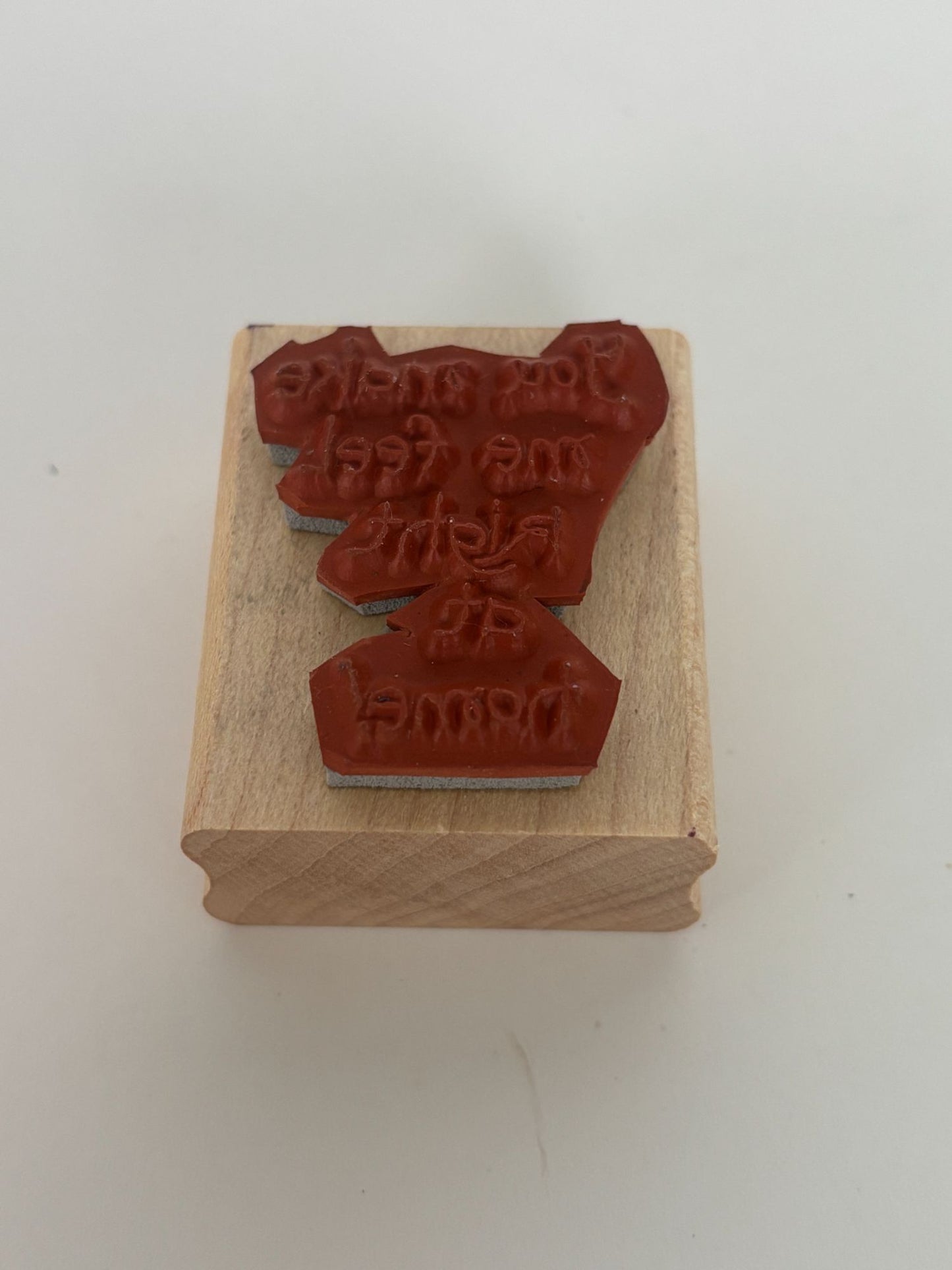 Stampin Up Rubber Stamp You Make Me Feel Right At Home Card Making Words Craft