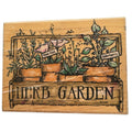 Penny Black Rubber Stamp Herb Garden Summer Cooking Rose Hips Elderberry Plants
