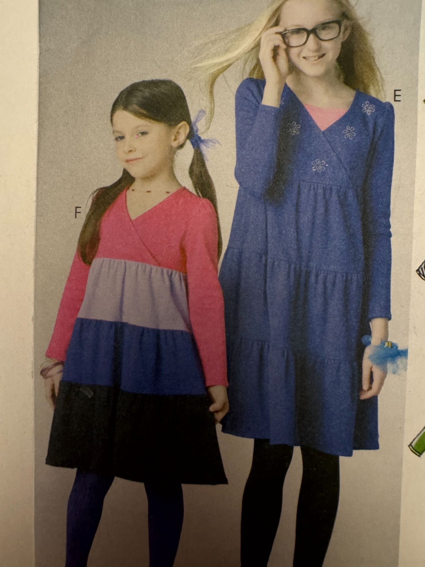 McCalls Sewing Pattern M6157 Girls Tops Dress Tiered Empire 7 8 10 12 14 Easy UC