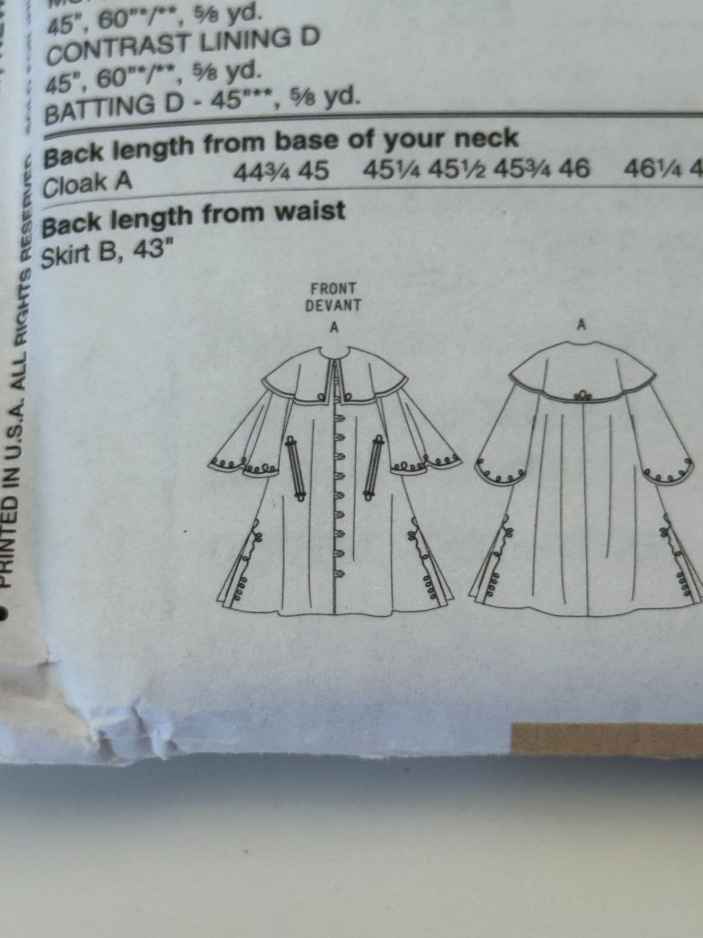 Butterick Sewing Pattern B5266 Victorian Christmas Costume Dickens Caroler 8-14