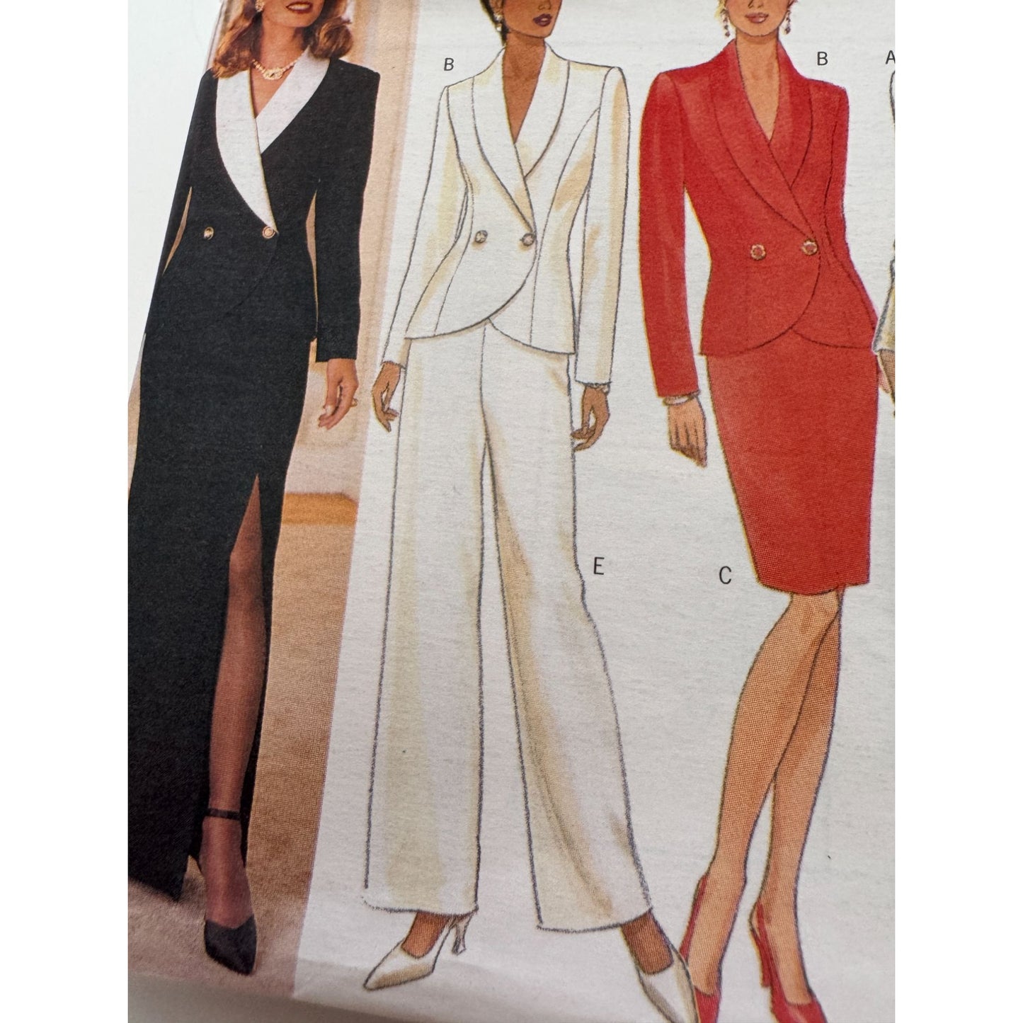 Butterick Sewing Pattern 4306 Work Suit Jacket Blazer Skirt Pants 1990s 18-22 UC