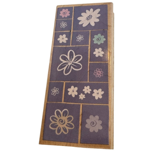 Hero Arts Rubber Stamp Posy Shadow Print Flower Squares Friendship Cardmaking