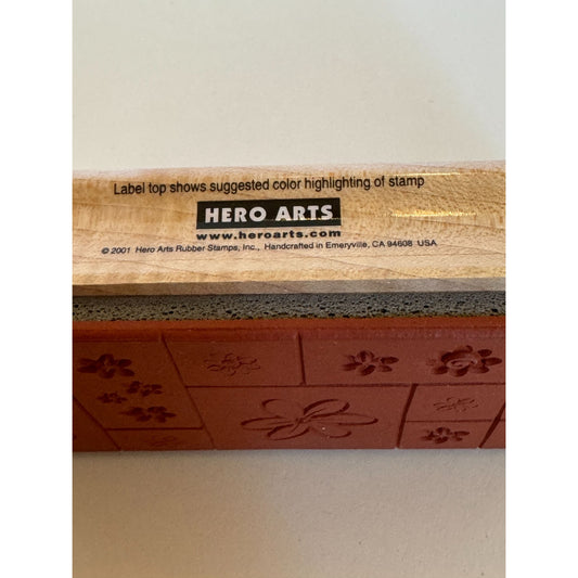 Hero Arts Rubber Stamp Posy Shadow Print Flower Squares Friendship Cardmaking