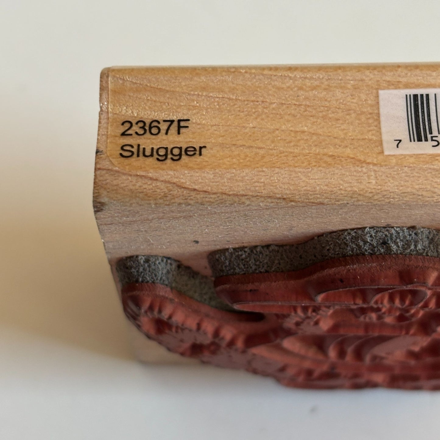 Penny Black Rubber Stamp Slugger Cat Playing Baseball Bat Sports Card Making