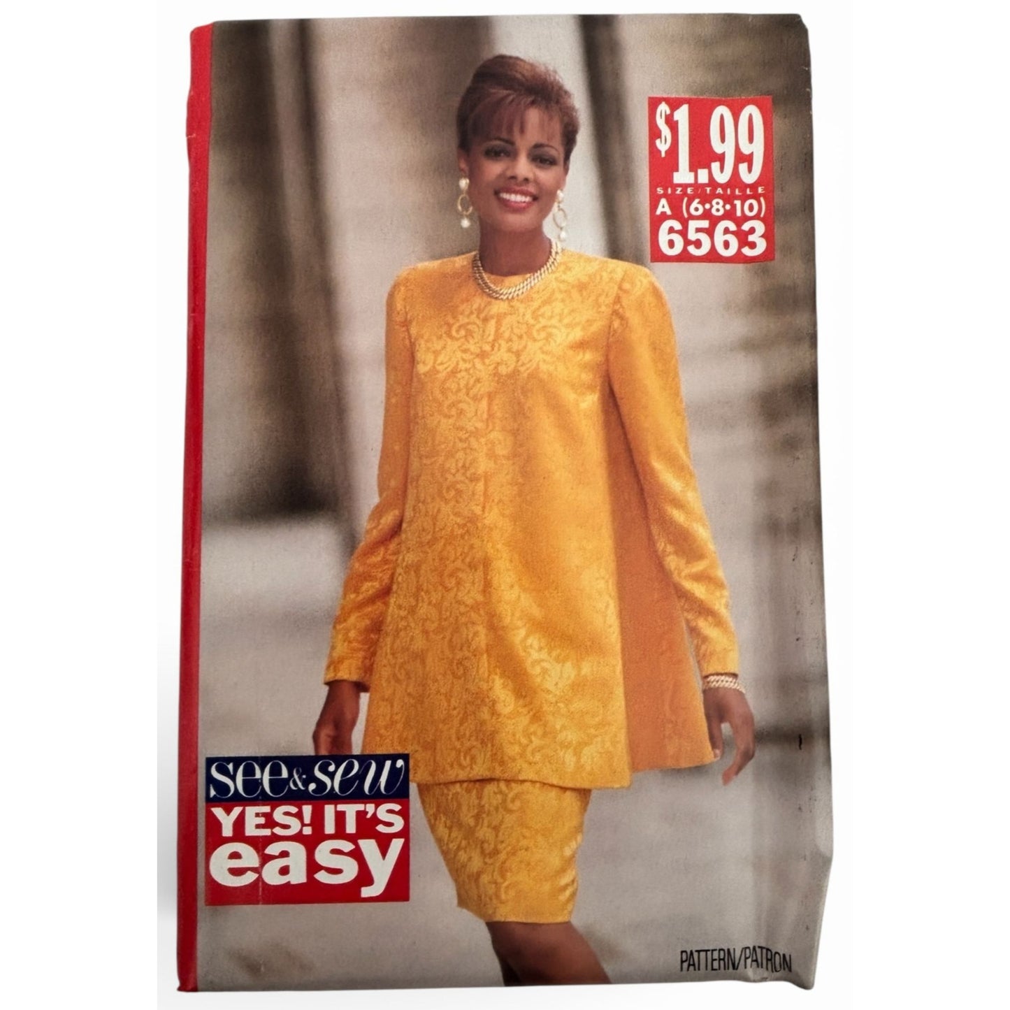 Butterick Sewing Pattern 6563 Misses Career Outfit Top and Skirt 6 8 10 Uncut
