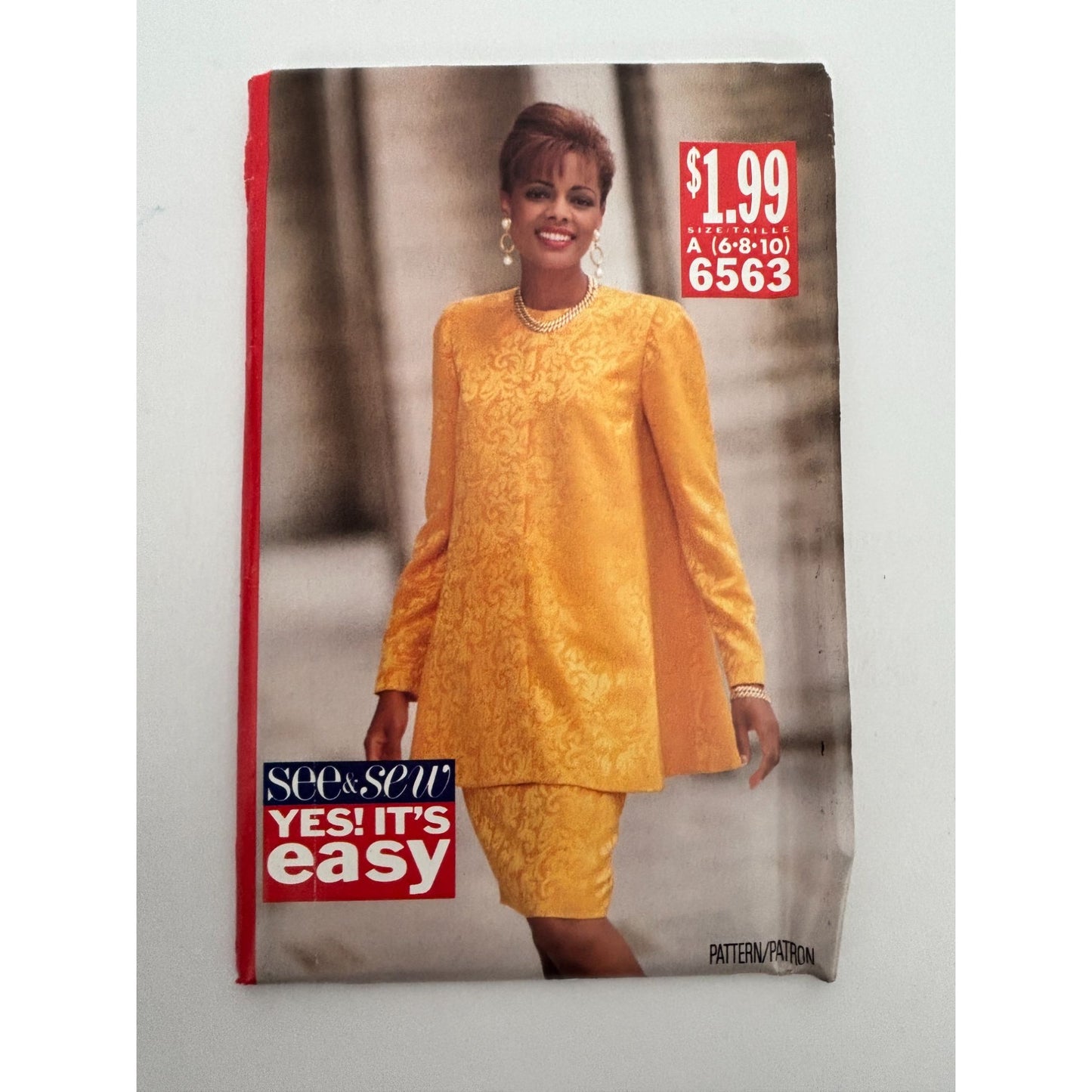 Butterick Sewing Pattern 6563 Misses Career Outfit Top and Skirt 6 8 10 Uncut
