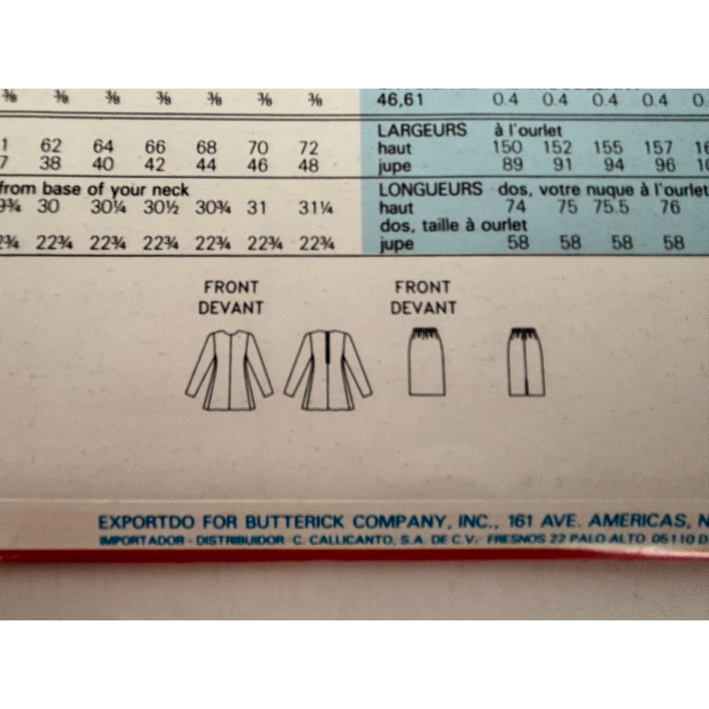 Butterick Sewing Pattern 6563 Misses Career Outfit Top and Skirt 6 8 10 Uncut