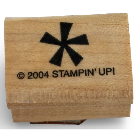 Stampin Up Rubber Stamp Asterisk Starburst Symbol Card Making Craft Wood Mounted